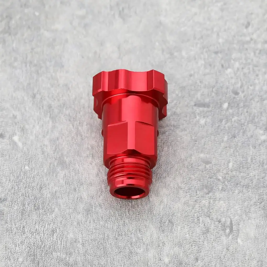 M16x1.5mm External Thread Connector Adapter Red Spray Gun Connector Air Spray Gun Adapter Aluminum Alloy Spray Gun Cup Adapter