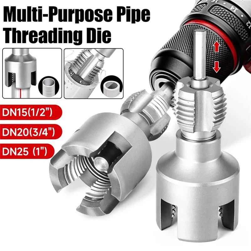 ABKO-Pipe Thread Cutting Tool Integrated Internal & External Pipe Threading Tool Electric Drill For PVC Pipe Threader Kit