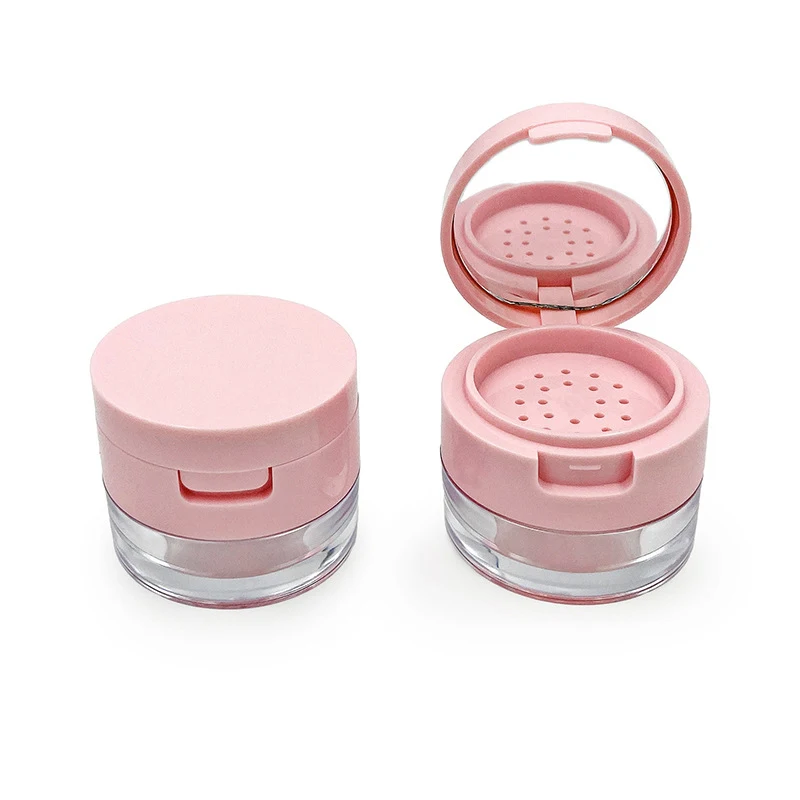 1Pcs 3g/5g Tragbare Pulver Box Leere Lose Pulver Behälter Mit Sieb Spiegel Kosmetische Sichter Lose jar Reise Make-Up Container