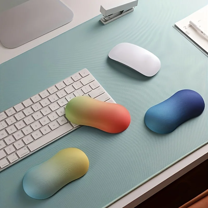 Gel Memory Foam Mouse Wrist Rest, Ergonomic Pain Relief for Office Computer Use, Breathable Fabric Comfort, Ideal Gift