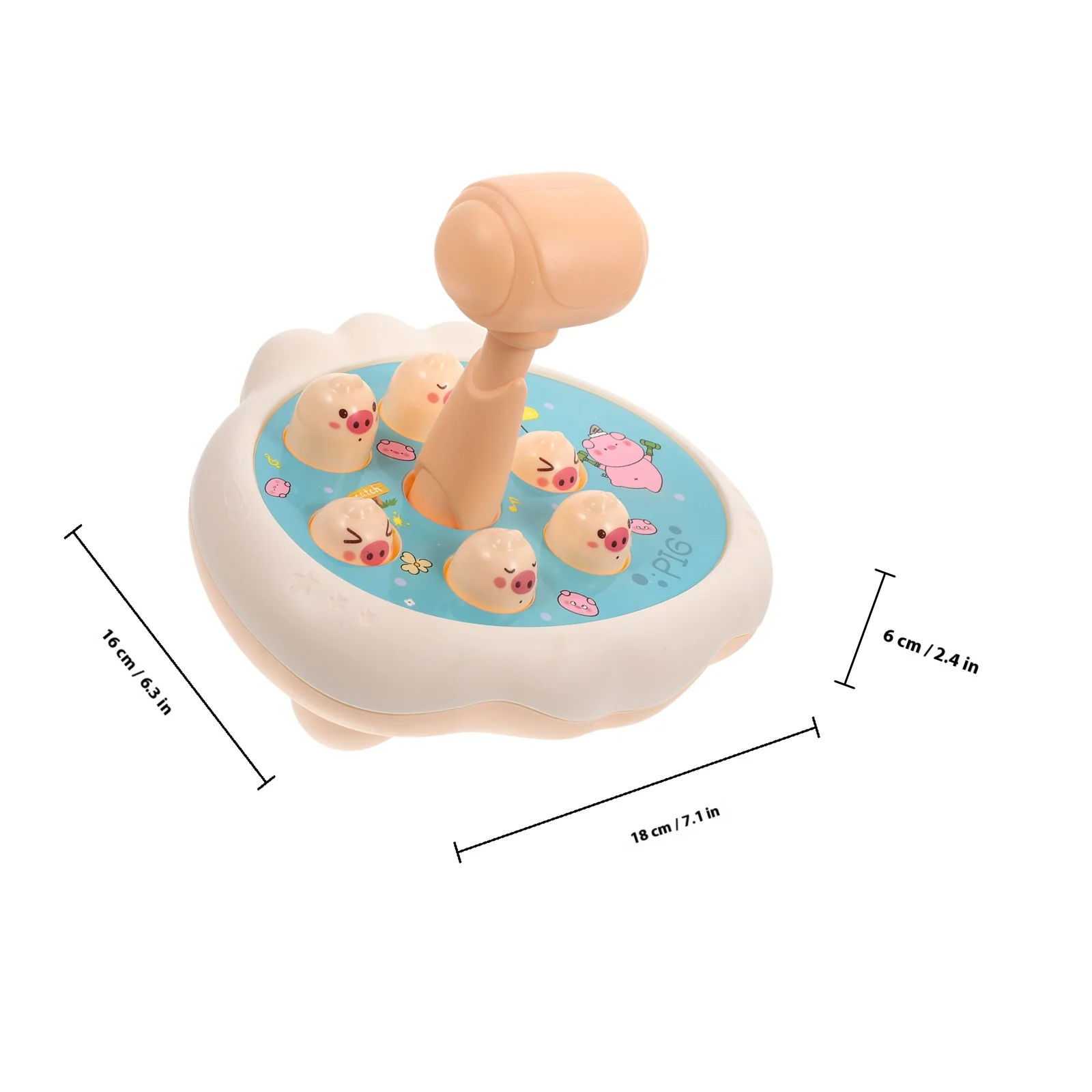 1 set di forme di animale Whack per bambini che martellano il giocattolo Martellando il gioco da banco per lo sviluppo educativo del bambino Colore cognitivo