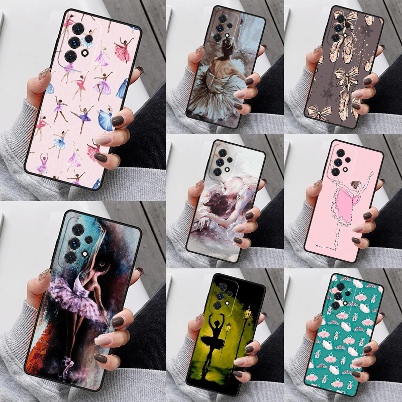 Ballerina Dance Phone Case For Samsung Galaxy S23 S21 S20 FE S24 S22 Ultra Note20 S10 S9 S8 Plus A40 A52 A12 A13 A53