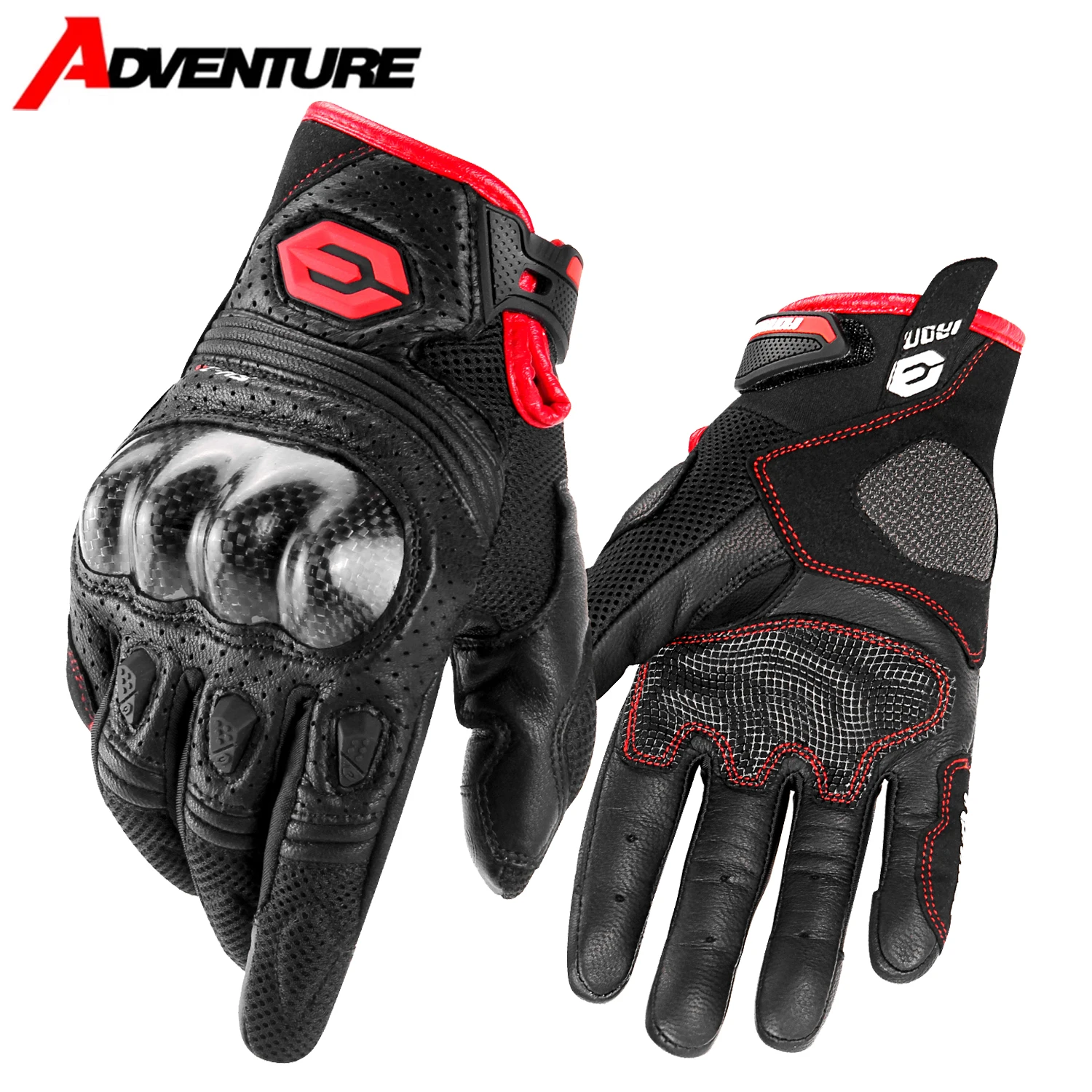 

Motorcycle Leather Gloves Anti Fall And Anti Slip Off-road Motorcycle Rider Gloves Breathable Touch Screen Protective Gloves