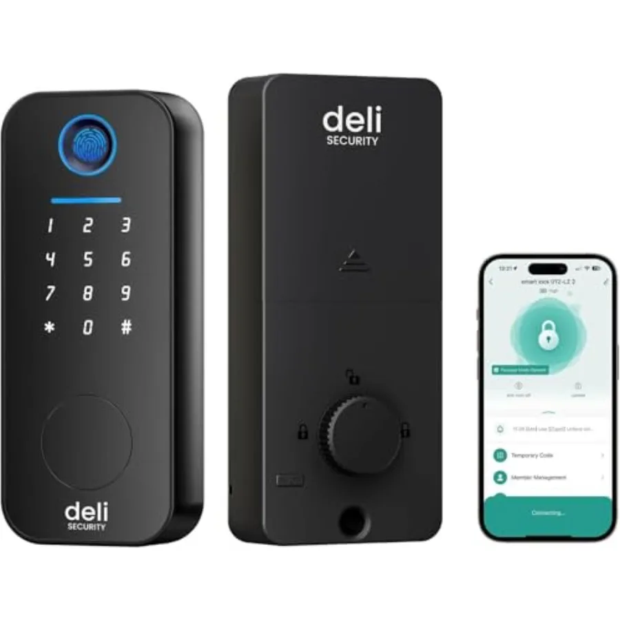 

Умный замок-защелка с Bluetooth и сканером отпечатков пальцев, 5-в-1, безключевой доступ, управление через приложение, электронный сенсорный ключ