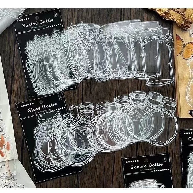 Handmade Transparent Bottle Flower Bookmarks Creative Floral Page Markers Spring Petals Art Craft Gift For Reading Lovers