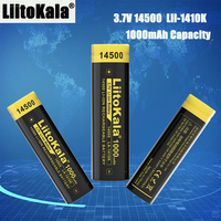 LiitoKala New 3.7V 14500 1000mAh LA-1410K Li-ion Rechargeable Battery for Multimeter Sweeper Lamp Digital Camera Remote Control