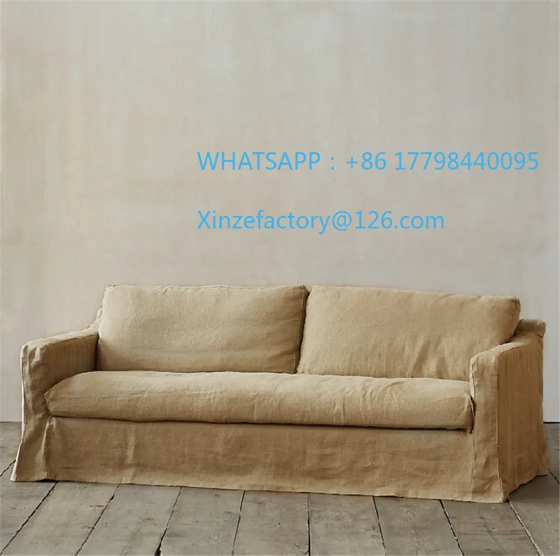 أريكة قماشية صغيرة بسيطة وحديثة من الشمال قابلة للتخصيص، أريكة وابي سابي الأمريكية الرجعية #4