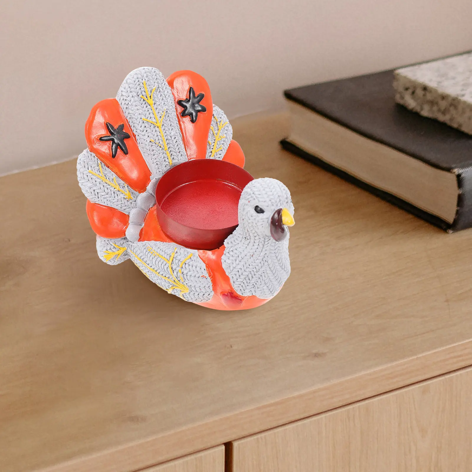 Turkey Holder Resin Thanksgiving Decor Bright Vivid Design Table Centerpiece Windowsill Decoration Party Favor Gift Home