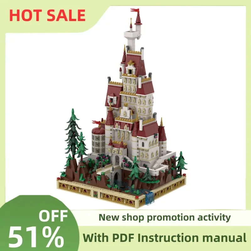 

New Famous Princess Cartoon Series Beauty Scale Castle Street View Model Building Blocks Diy Creative Ideas Kidtoy Birthday Gift