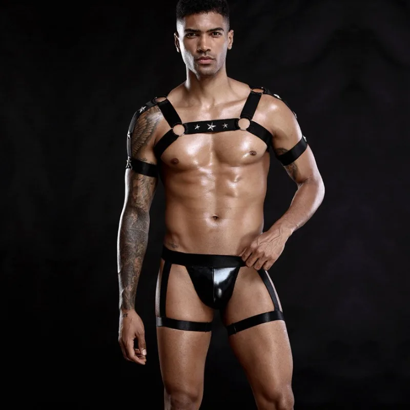 

Men's Nightclub Bar Show Costume Stage Performance Outfit Cosplay Maid Style Dress Up Fashion Party Wear