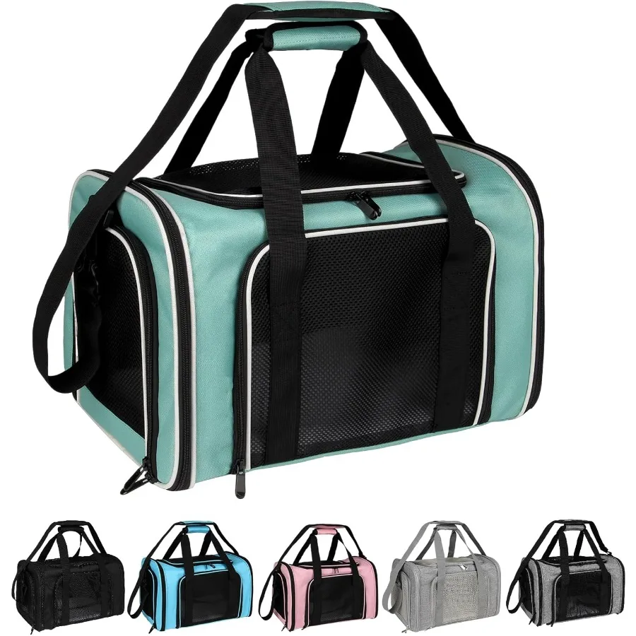 

Cat Dog Carrier for Small Medium Pet Carriers Up to15Lbs Cats Carrier Soft Sided Puppy Dogs Bag Portable Foldable Airline Appro
