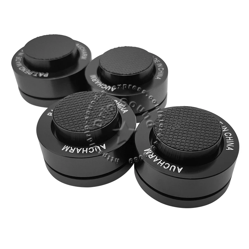 4 قطعة 39 مللي متر الألومنيوم المتكلم سبايك الوسادة الصلب الكرة امتصاص الصدمات عزل حامل قدم قابل للتعديل التخميد مسمار # 2