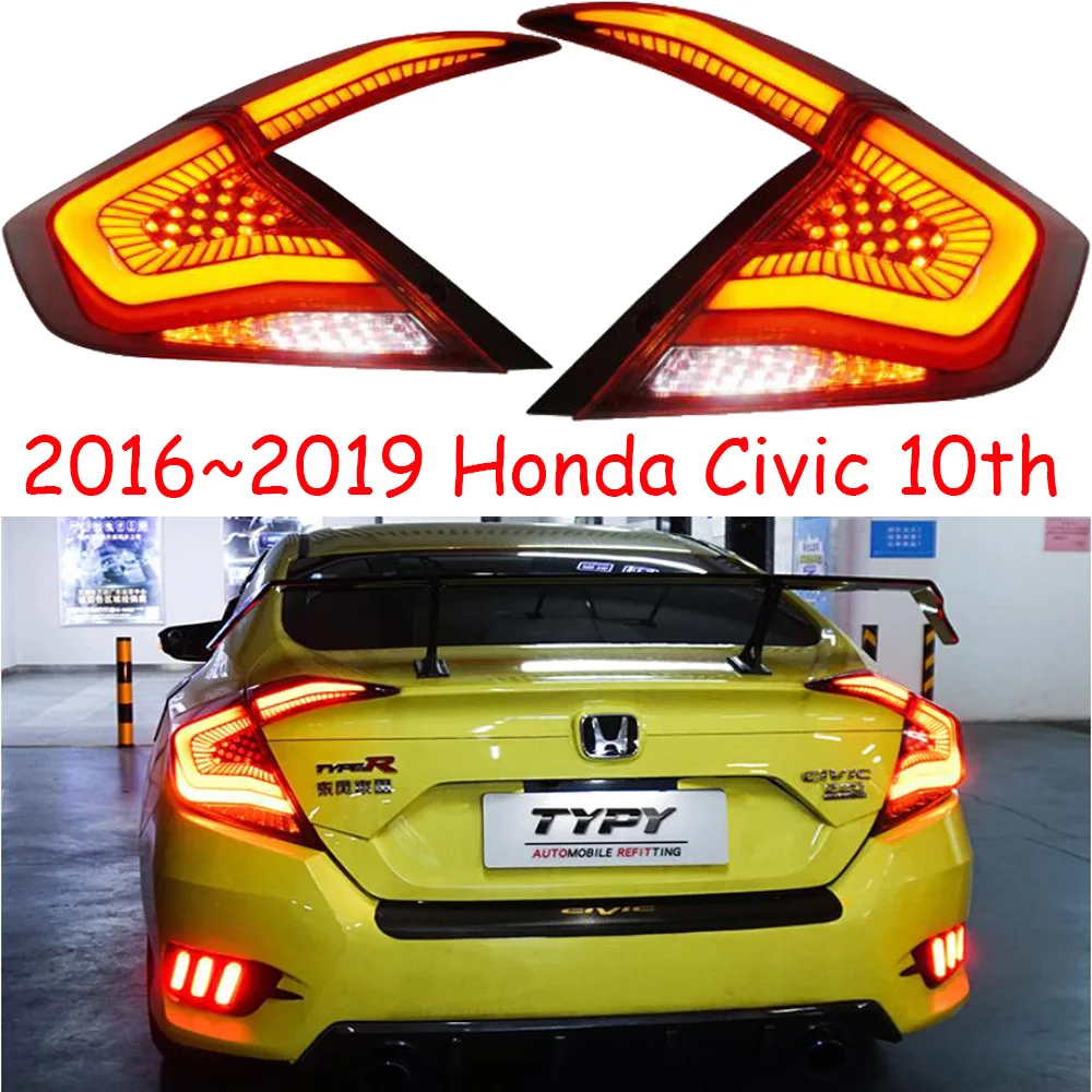 2016~2019 car bupmer taillight for Honda Civic rear light sedan car 10th brake LED car accessories taillamp for Civic rear light