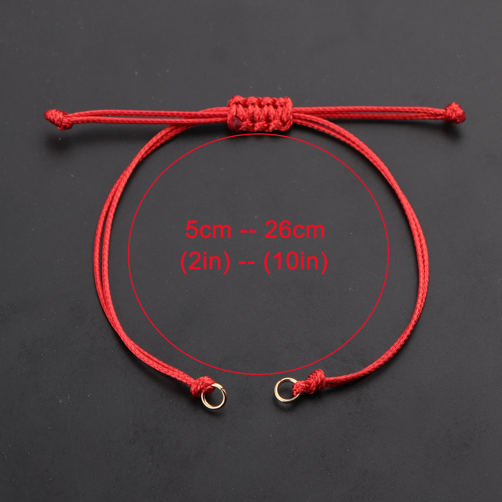 

50pcs/lot Handmade Wax Thread Braided Bracelet Adjustable Slider Bracelet Link Rope with Stainless Steel Jump Rings DIY Jewelry