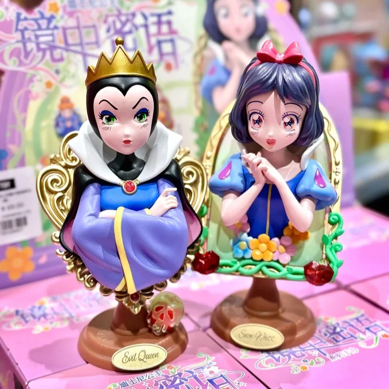 

Новая принцесса Диснея, зеркало, секретная языковая серия, слепая коробка, аниме-фигурка, Ариэль, Белоснежка, Жасмин, модель, игрушки, украшение для стола, подарок