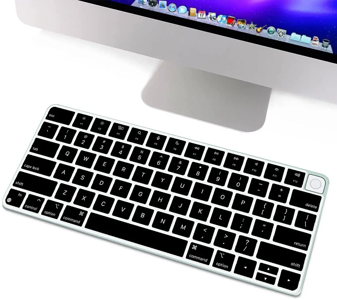Silicone Keyboard Cover skin Protector  for Apple iMac 24 Inch 2021 Newest Magic Keyboard with Touch ID A2449 M1 Chip 2021