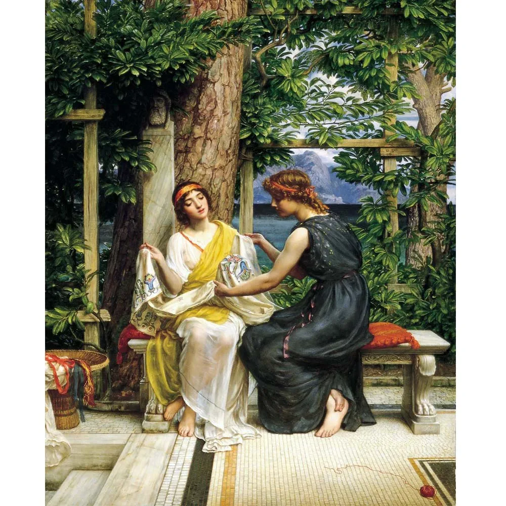 Edward John Poynter oil paintings,Helena and Hermia,Hand painted oil painting on canvas,World famous painting reproduction