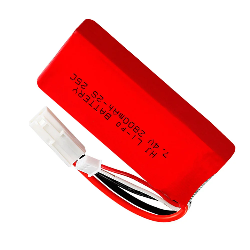 7.4V 2S 2800mAh Lipo Batteria con SM/JST/EL-2P/T Spina per Feilun FT009 giocattoli di RC Boat Pezzi di Ricambio Parti di 7.4V batteria lipo ad alta