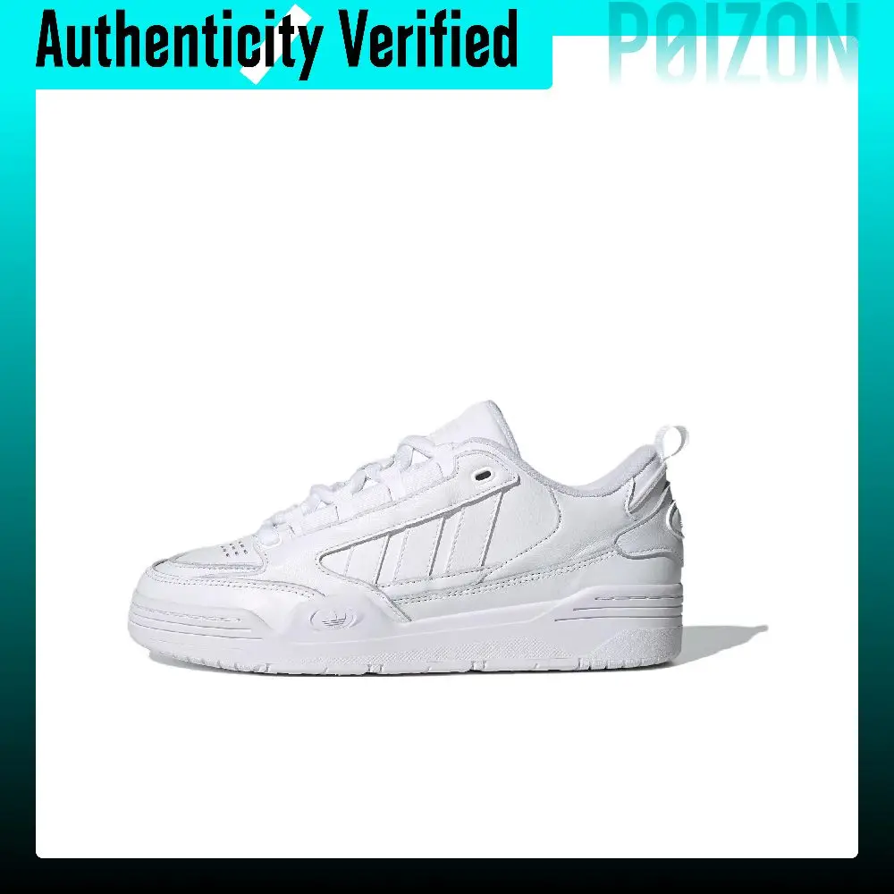 Adidas Originals Adi2000 Slip Resistant Abrasion Resistant Low top Skateboard Shoes Unisex White JR8346