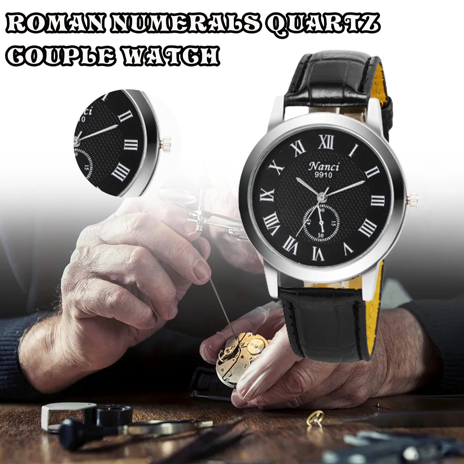 Simple Couple Wrist Watch Anti-Scratch Wear-Resistant Shockproof Watch for Daily Use & Outdoor Activities