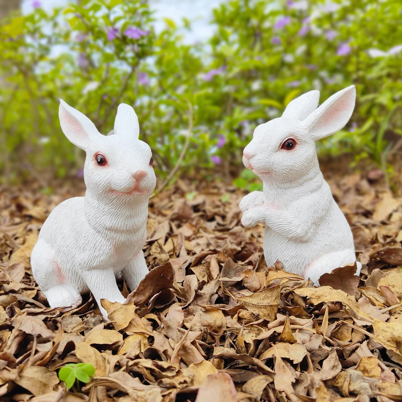 

Bunny Statues for Garden Easter Decor, Funny Table Sculptures, Outside Lawn Ornaments, Porch Patio, Balcony, Yard, Easter Decor