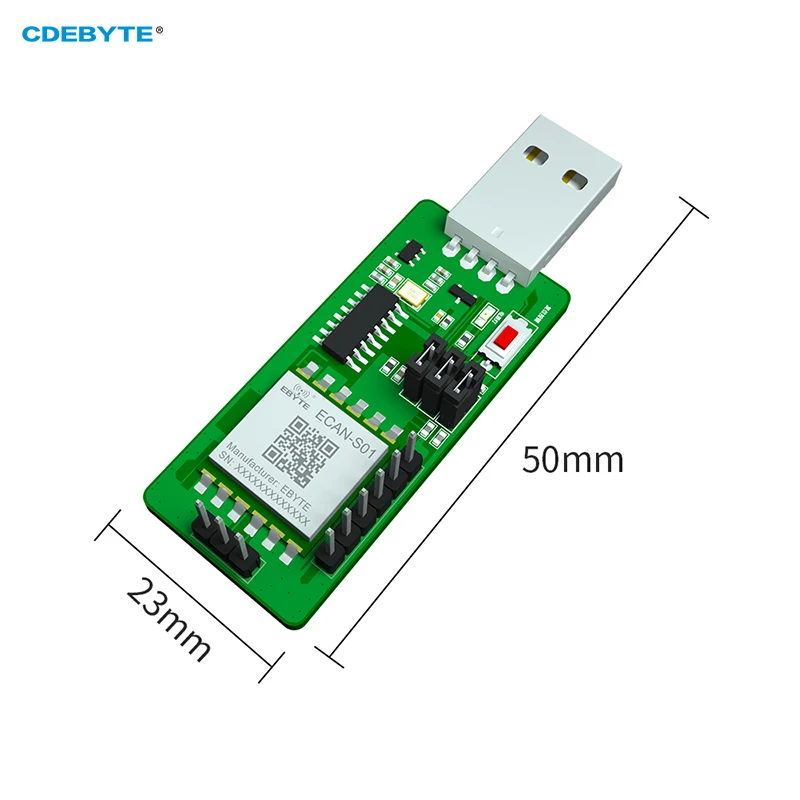 ECAN-S01-TB Test Board Can to Serial Protocol Converter Module Test Board Standard Modbus Protocol 5 Data Conversion Methods