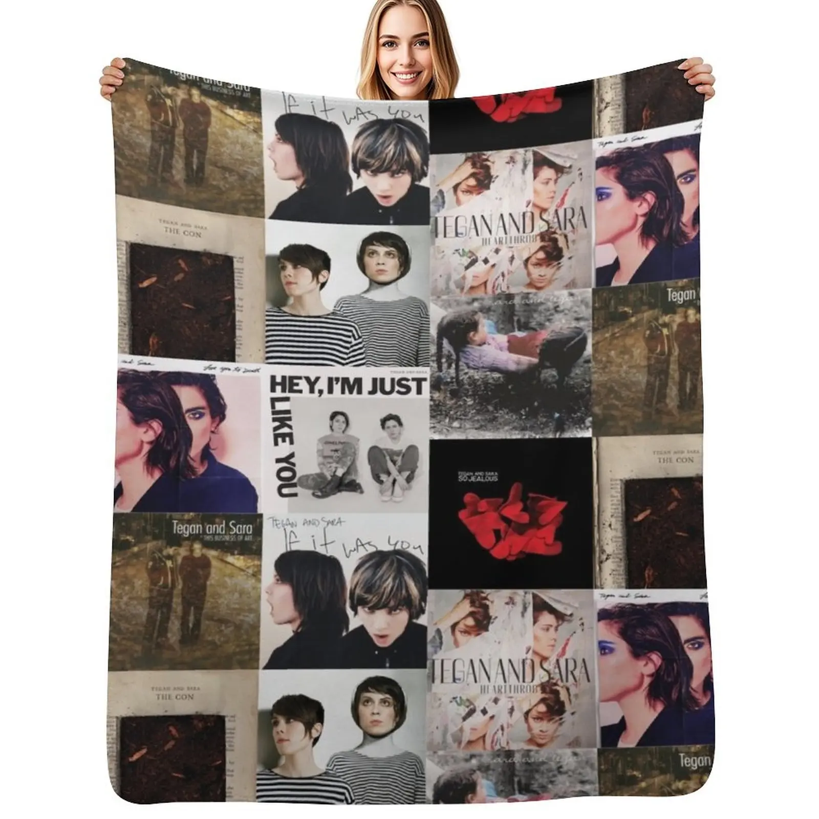 

Tegan & Sara - All Albums Throw Blanket Flannels halloween Luxury Sofa Blankets