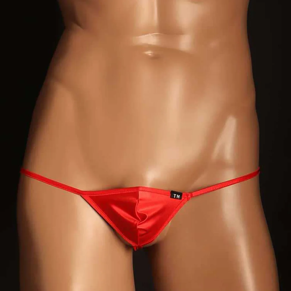 1pc Men Sexy Low Rise Thongs Double Thin Belt Underwear G-string Open Butt Bulge Pouch Thong Mini Brief Breath Gay Sissy T-back