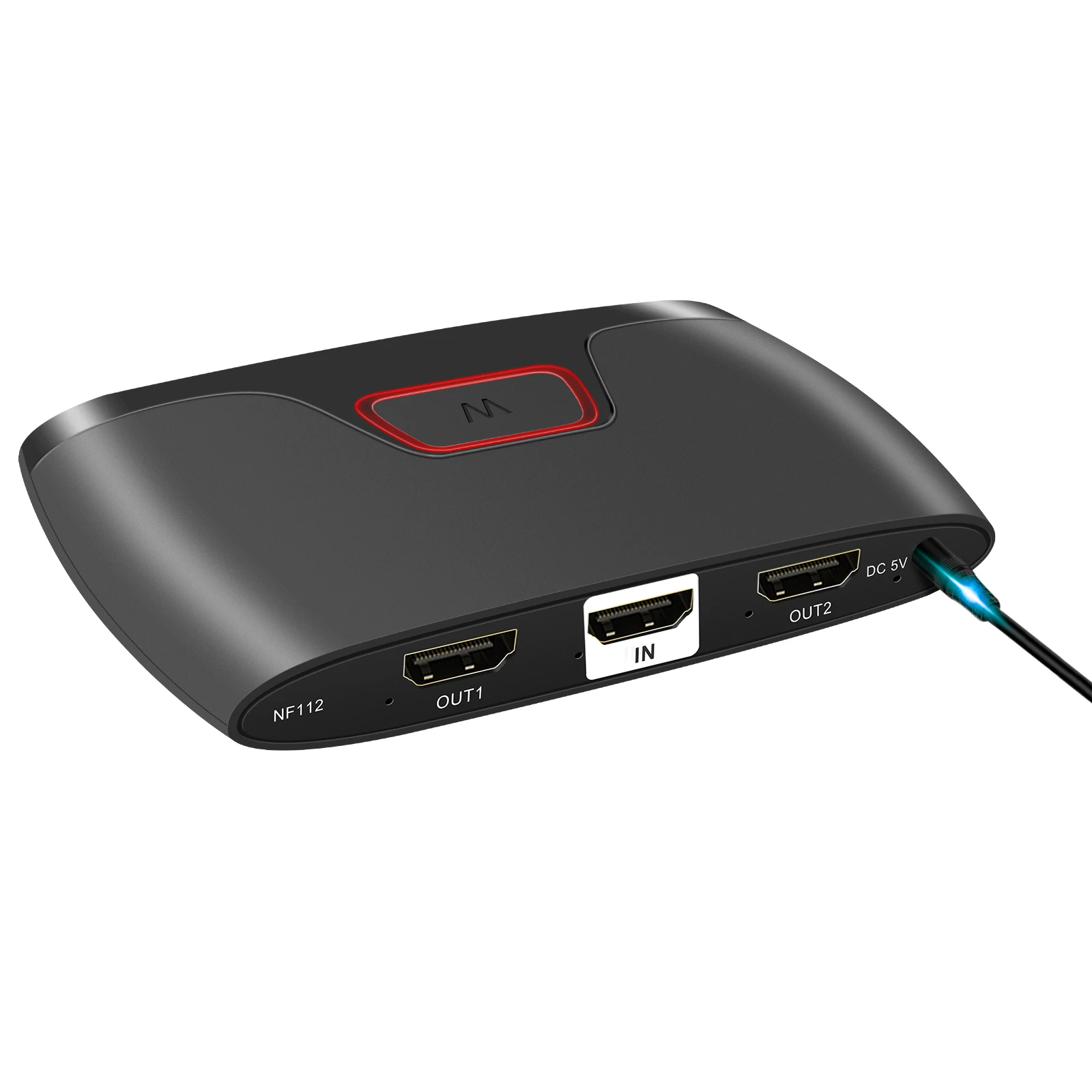 Divisor HDMI 1 × 2 Full HD 2160P HDR extensor 1 en 2 salida HDMI 2,0 4k x 2k/60Hz, compatible con HDCP 2,2 para PC,DVR,HDTV ,STB,DVD proyector