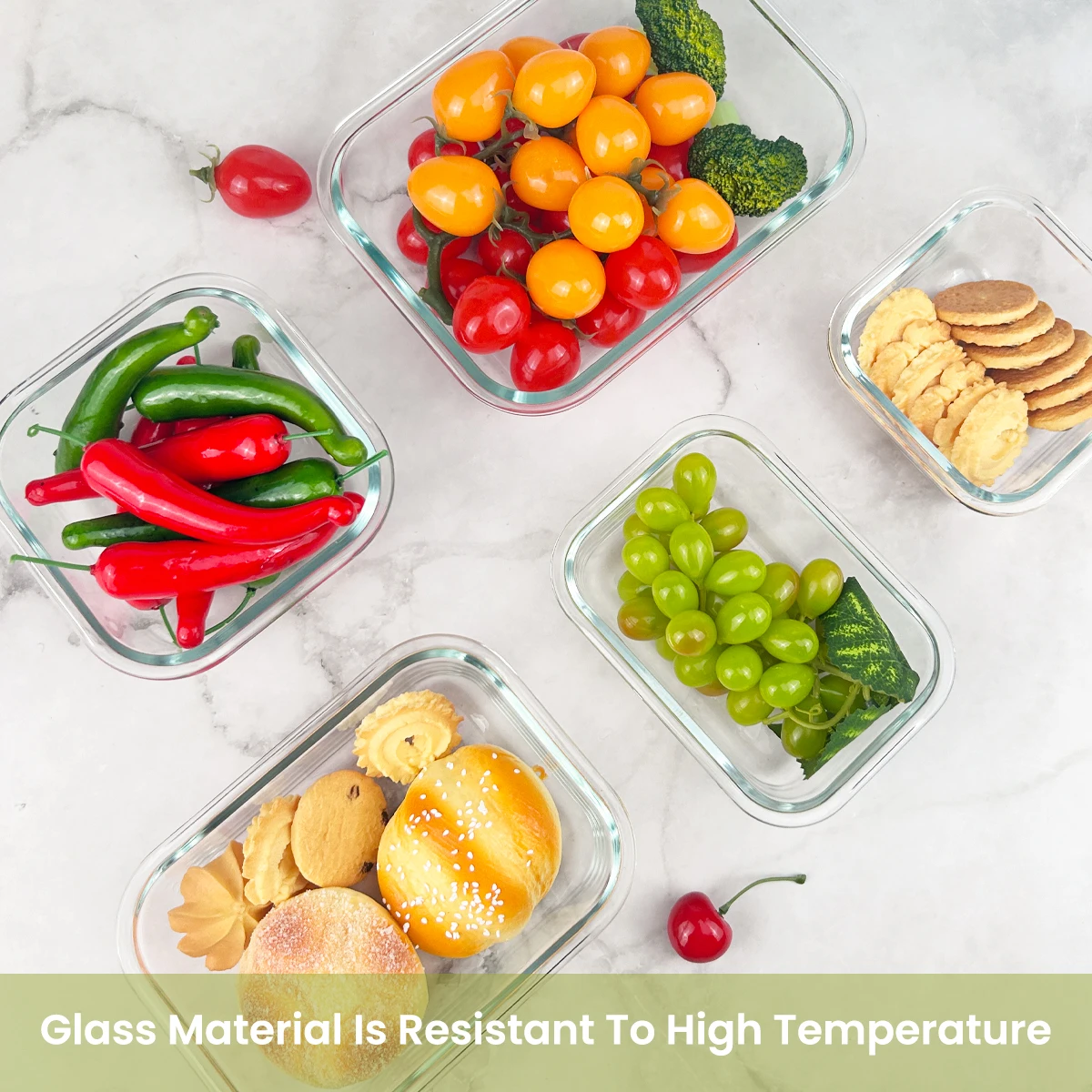 8-Piece Glass Food Storage Set 3