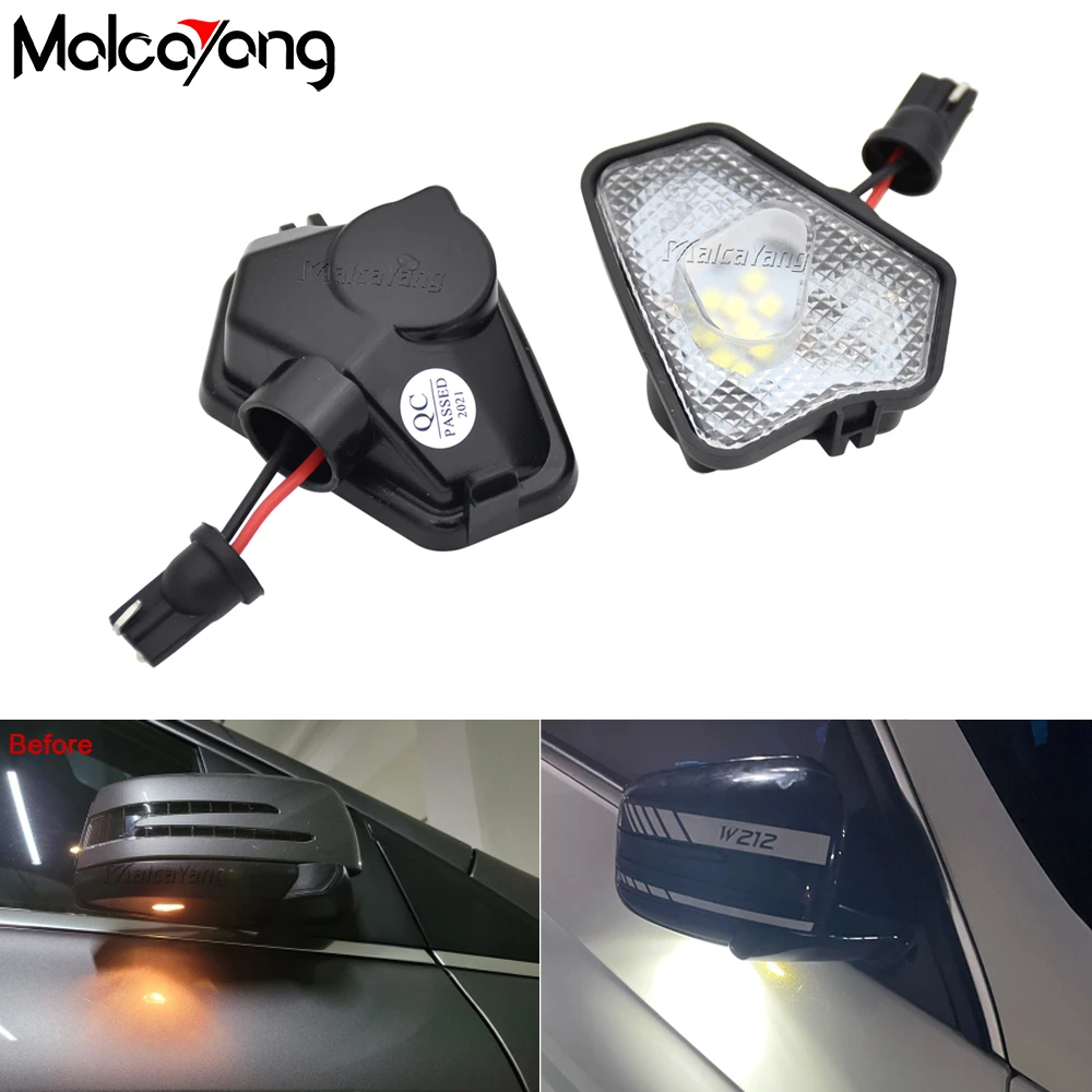 1Pair Car LED Under Side Mirror Light Puddle Lamp For Mercedes Benz W176 X156 W204 W212 W246 W117 W218 W219 W209 W221 C117 W242