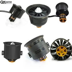 QX-MOTOR Ducted Fan 30mm 50mm 64mm 70mm 90mm EDF with Brushless Motor for RC Jet Multirotor Helicopter Drone Fixed-wing Parts