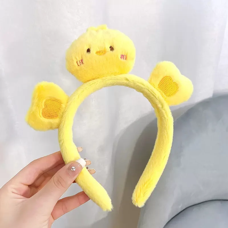 Cute Stuffed Animals Headband Frog Bunny Bear  Cute Anime Plushie Hair Accessories Halloween Series Kid Toys Doll Girl Gift