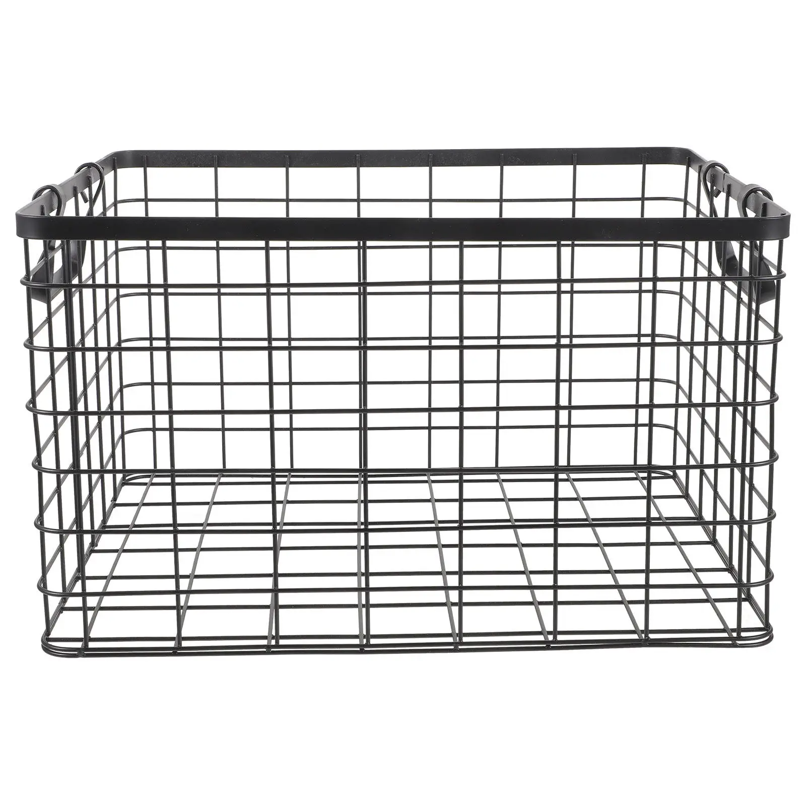 Large Capacity Metal Firewood Basket Iron Foldable Handle Outdoor Fireplace Storage Holder Firewood Organizer Logging Carrier