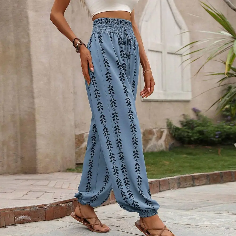 

Women Bloomers Comfortable Spring Summer Bottoms Fashionable Women's Bloomers Elastic Waist Wide Leg Pants with Adjustable