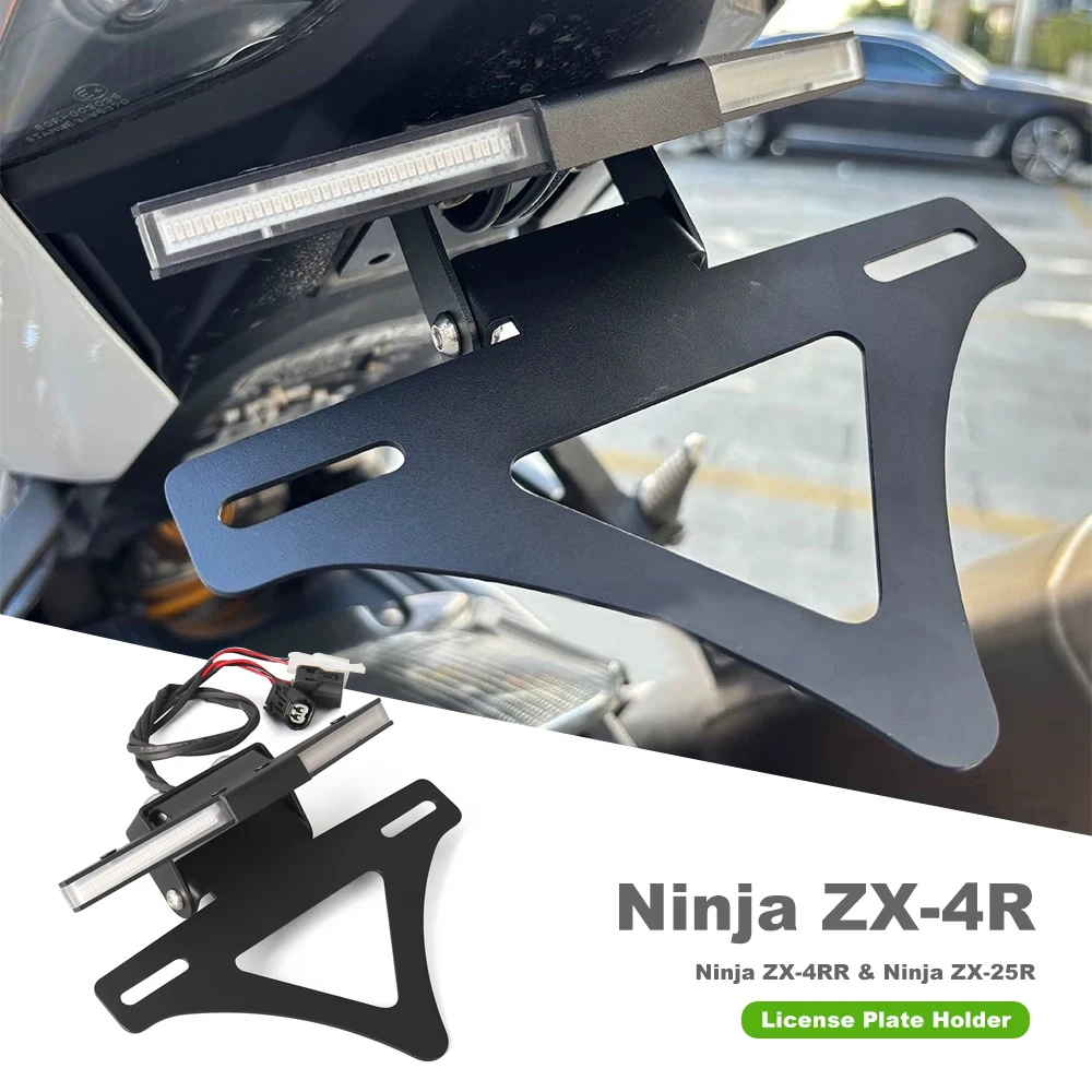 

New Tail Tidy For Kawasaki Ninja ZX-4R ZX-4RR ZX-25R ZX25R Tail Tidy Plug and Play License Plate Holder ZX 4R 4RR accessories