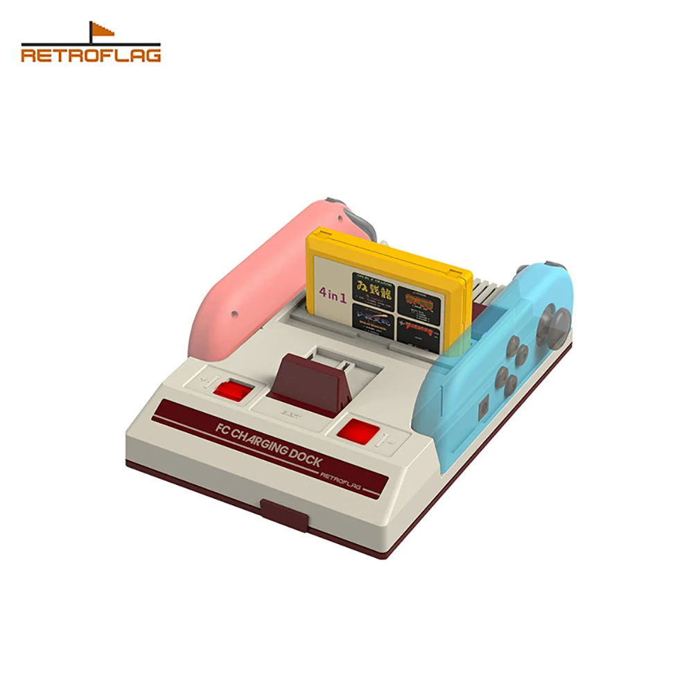 

Retroflag FC Joy-Con Charging Dock for Switch Over charge LED Charging Indicator Classic Famicom Style Cassette Game Card