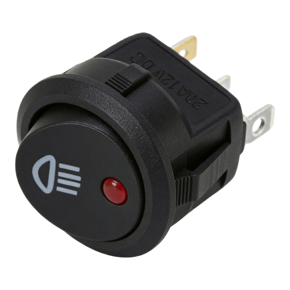 High Quality Material On-OFF Rocker Switch DC 12V 20A Black Red Switch 12V Red Led Rocker Switch For Car Van Truck