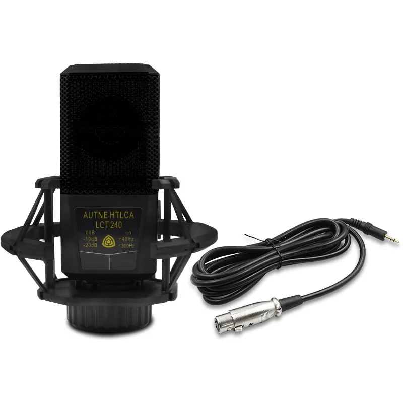 LCT240,1 ميكروفون سعوي، قابس 3.5 مم، 5 فولت، مجموعة معدات البث المباشر للاستوديو، متوافقة مع الهواتف المحمولة وأجهزة الكمبيوتر