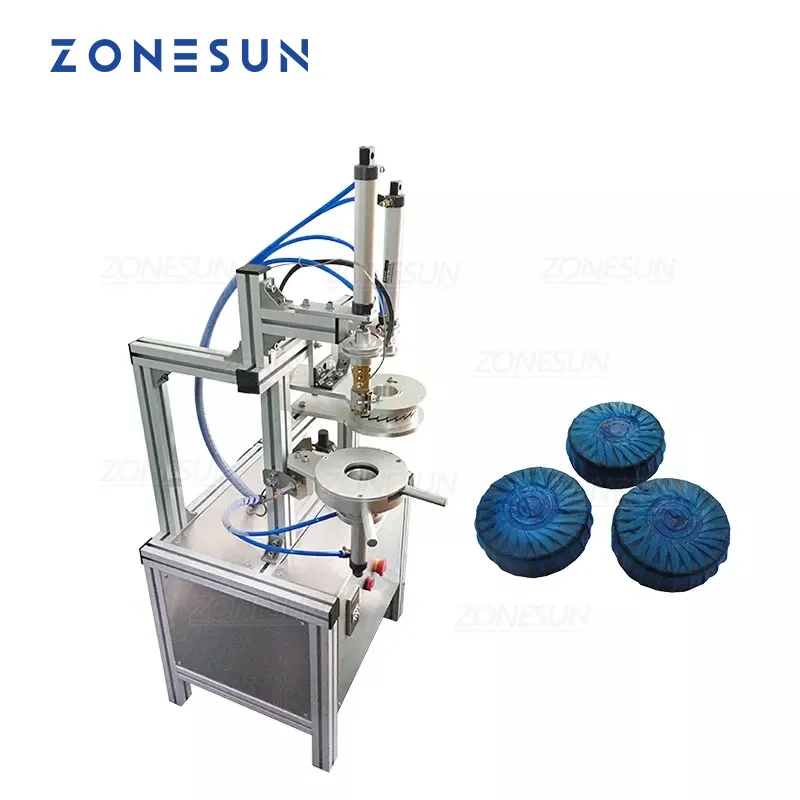 ZONESUN ZS-PK920 Semi-automatic Cleaning Block Packaging and Sealing Machine Blue Bubble Pleated Wrapping Machine