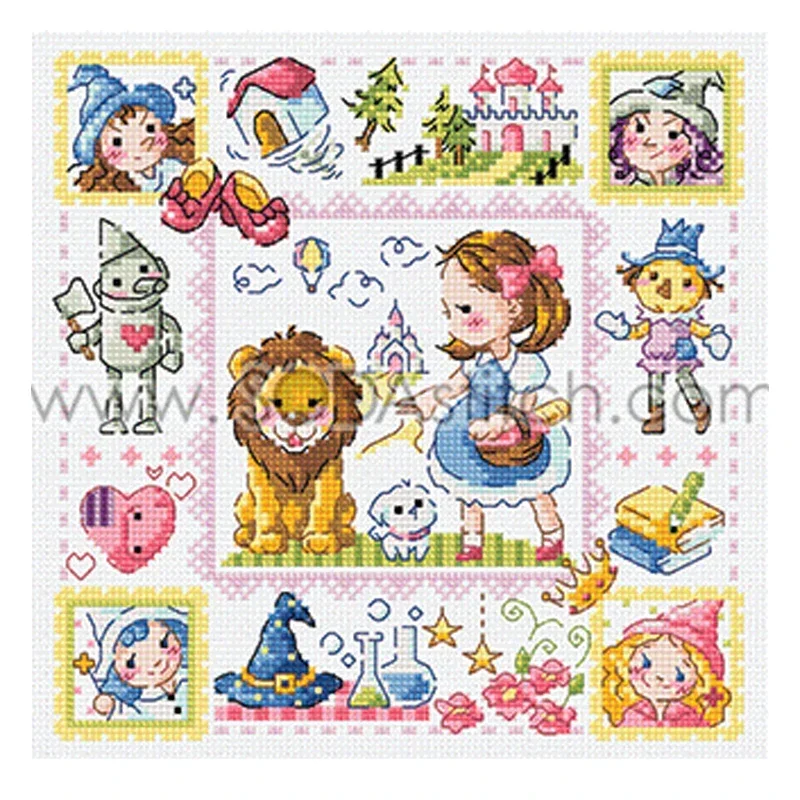 Amishop Gold Collection Lovely Counted Cross Stitch Kit The Wizard of OZ Fairy Tale Fairyland Wonderland SO 3204