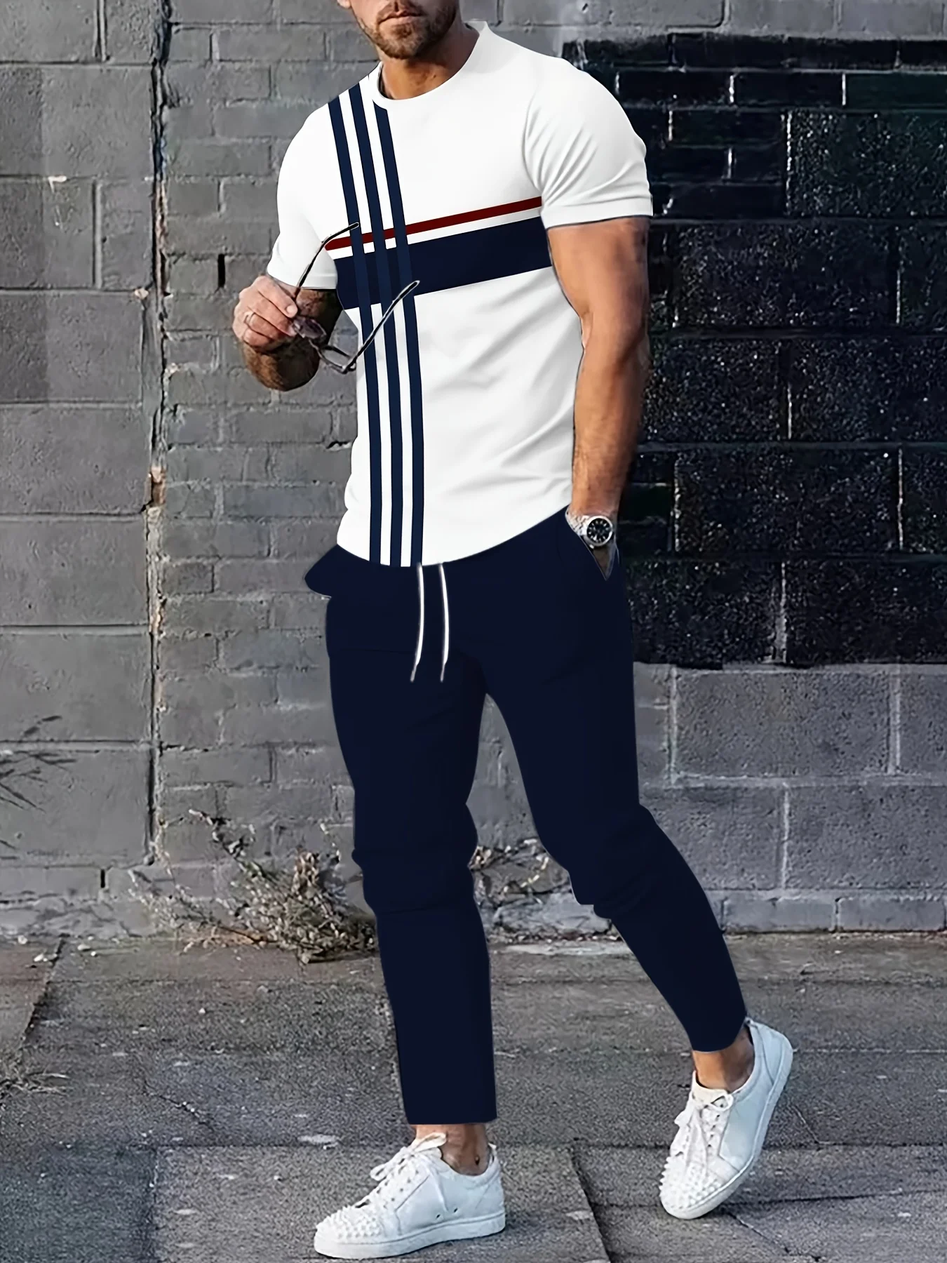 

The new men's set for summer 2025 is 3D printed casual fashionable lightweight and sporty