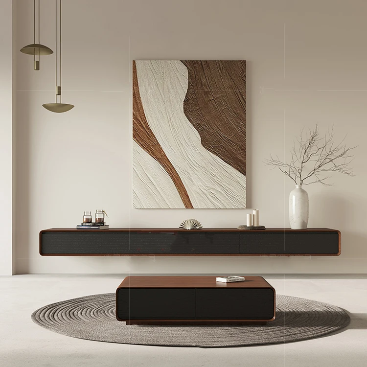 Modern Simple Floating TV Stand New Design Wooden Wall Mounted TV Cabinet Cheap Wholesale TV Components Console for Living Room