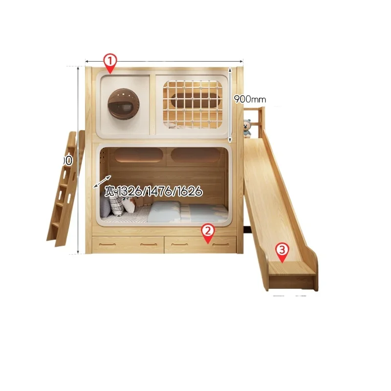 

All solid wood, bunk beds, medieval style