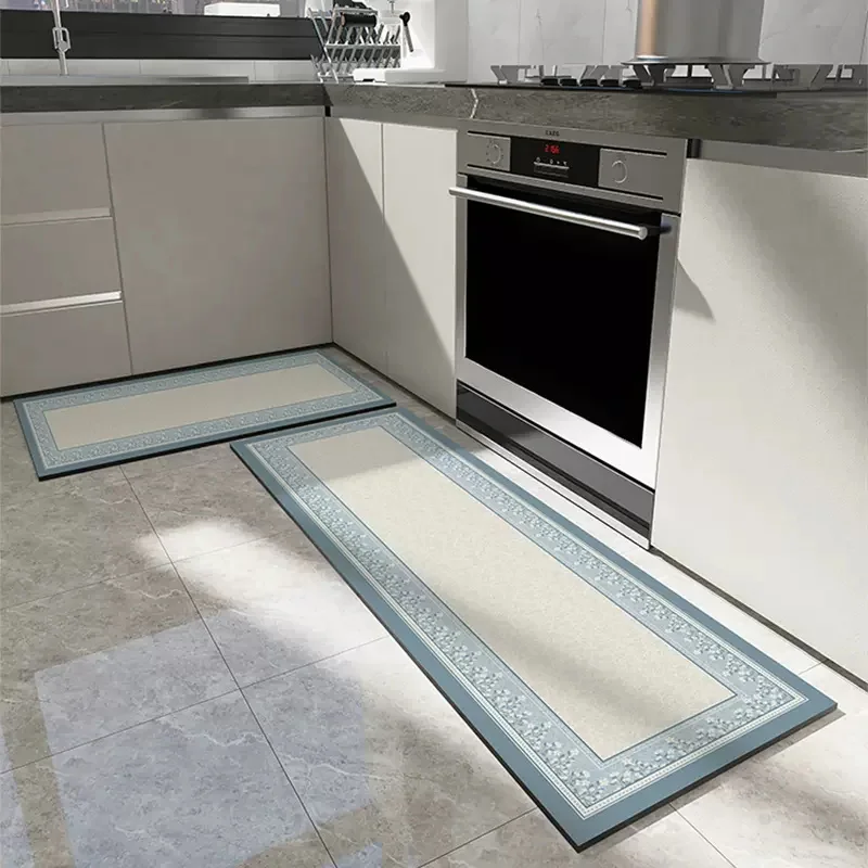 Kitchen Rug Waterproof Kitchen Floor Mat Absorbent Hallway Balcony Long Area Rugs Entrance Doormat