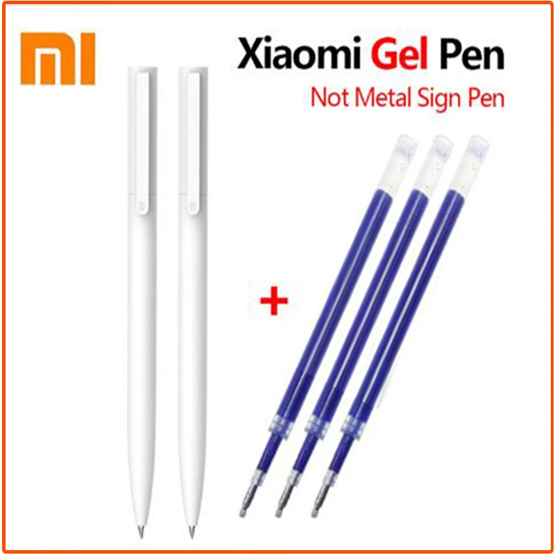 Original Xiaomi Pen Writing Smooth Light Mijia Press the core Replacement Refill Blue Red Black 0.5mm BUSINESS Roller Ball PEN