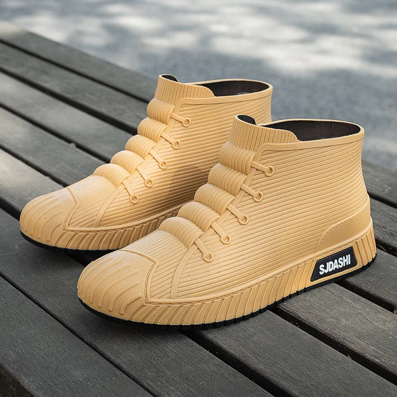 Fashion Four Seasons Versatile New Rain Wear Short Tube Waterproof Shoes for Work Anti slip and Waterproof Men's Rain Boots view 5