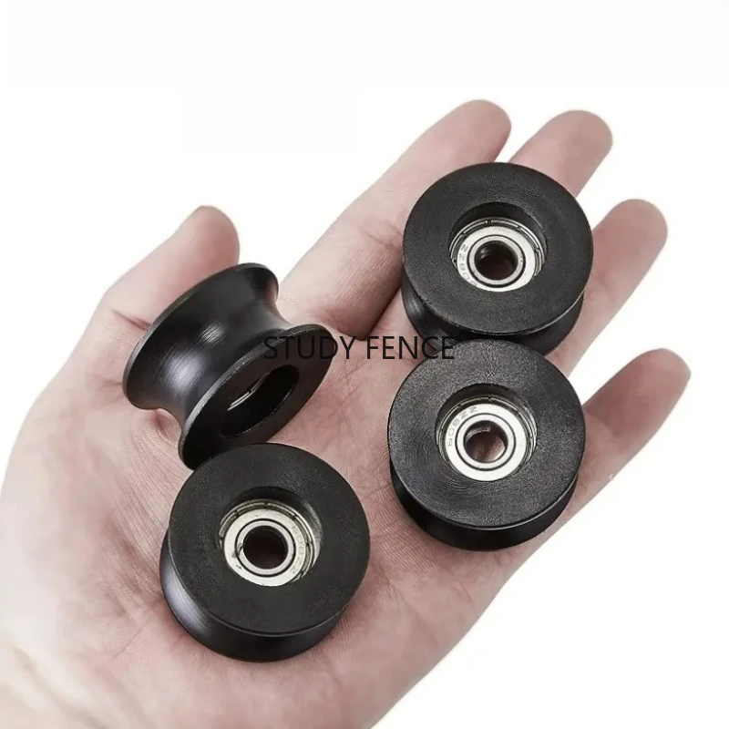 4pcs U type groove pulley nylon Guide Pulley Rolling Bearing U Groove Roller Wheel 8x40x20mm for Driving Equipment Doors Windows
