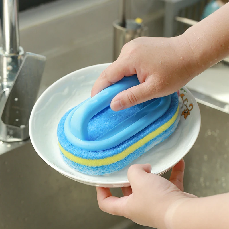 

Чистящая щетка с ручкой, губка для протирки, кухонная чистящая кастрюля, губка для мытья посуды, чистящая и щетка, инструмент