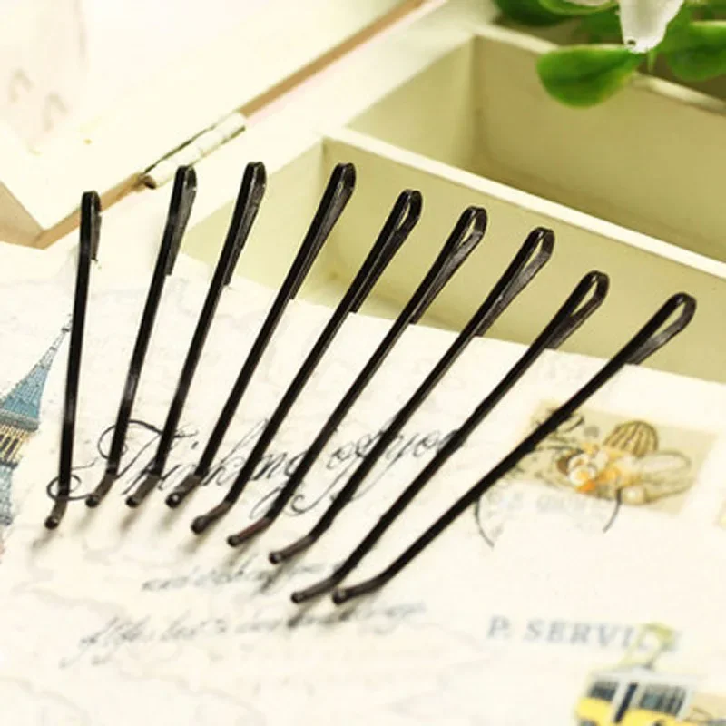 New Hair Waved U-shaped Bobby Pin Barrette Salon Grip Clip Hairpins Black Metal Hair Accessories for Baby Girl Kids Hairpin